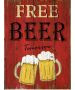 Πινακίδα Ξύλινη 30x40x1cm Free Beer Etoile NN-711-24