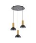 SE21-GM-4-3BL-MS3 ADEPT TUBE Gold Matt Pendant Black Metal Shade+ HOMELIGHTING 77-8649