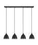 SE21-BL-B10-4BL-MS2 ADEPT PENDANT Black Metal Shade + HOMELIGHTING 77-9048