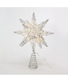 "SILVER TINSEL THREAD STAR 2" 20 MINI WW LED ΛΑΜΠ. ΜΠΑΤ. 3ΧΑΑ,IP20 28x5x20cm ACA X112011282