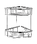 Σπογγοθήκη Γωνιακή Δύο δύο θέσεων Χρωμέ Verdi R-10 Baskets 5020422 