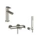  Μπαταρία Νιπτήρος  Χαμηλή & Λουτρού Orabella by Armando Vicario Set Glam brushed nickel 10149