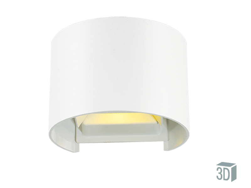 Απλίκα Round IP44 με ρυθμιζόμενη γωνία φωτισμού 6w Led 3000K Warm White 420 lm  Λευκό Αλουμίνιο Viokef Greg 4188700