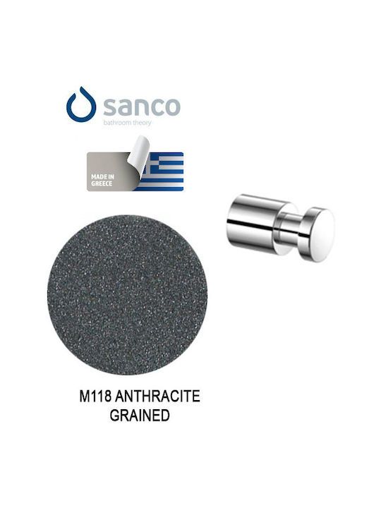 Άγκιστρο Μονό Sanco Ergon Antracite Grained 0690-M118