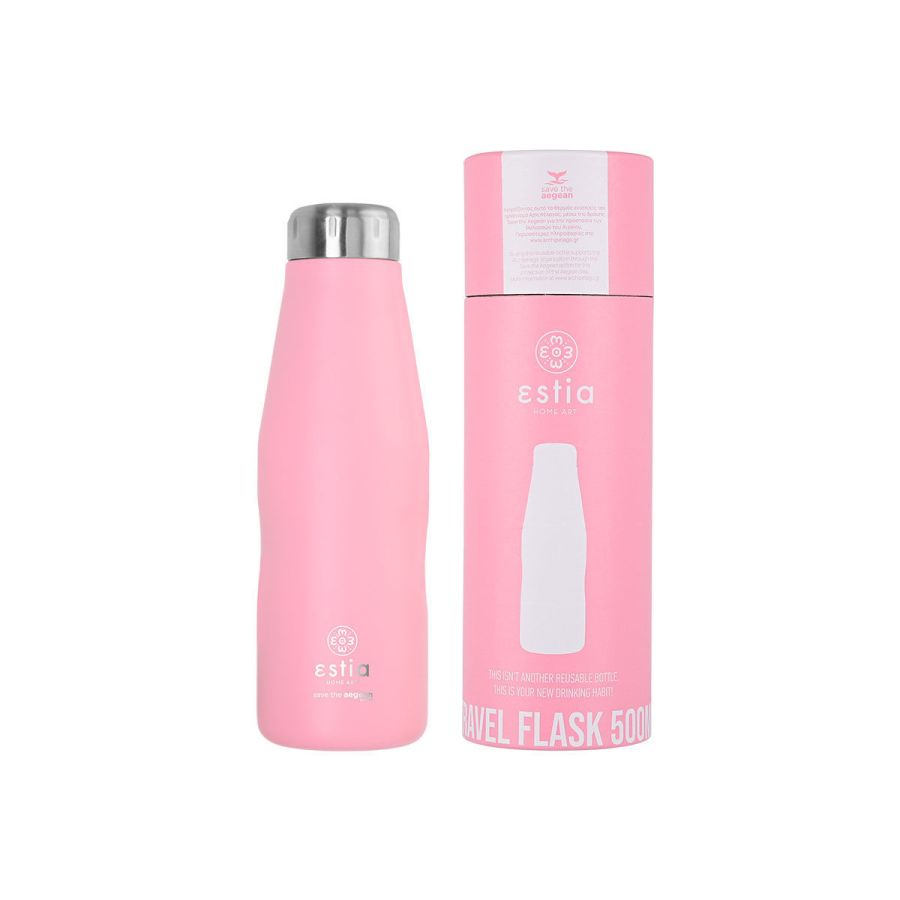 Θερμός Travel Flask Save the Aegean 500ml Blossom Rose Estia Home Art 01-7812