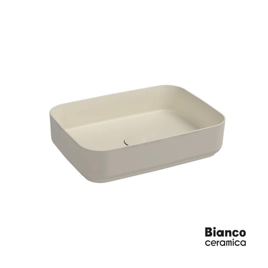 Νιπτήρας Πορσελάνης Επιτραπέζιος 50x36εκ. Ivory Matt Bianco Ceramica Punto 34050-311