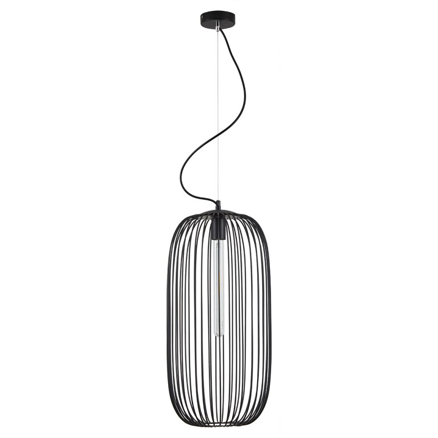 SE21-BL-30 MED BLACK METAL GRID PENDANT E4 HOMELIGHTING 77-8230