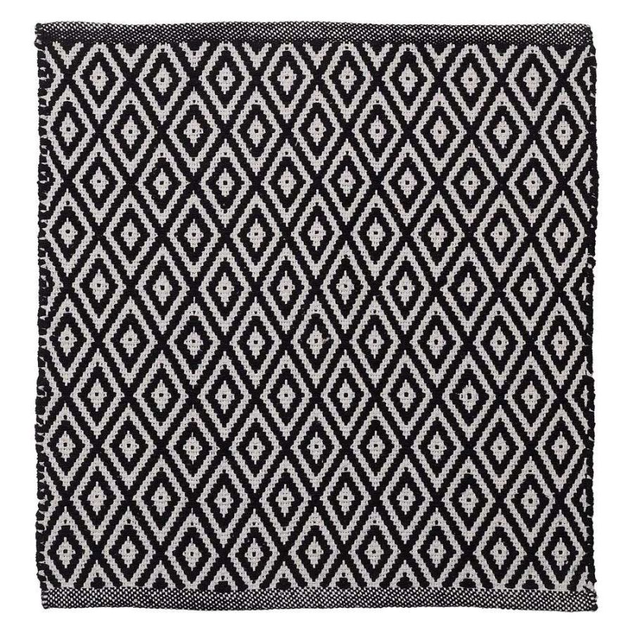 Πατάκι Μπάνιου 60x60cm Cotton Sealskin Trellis Black 800107