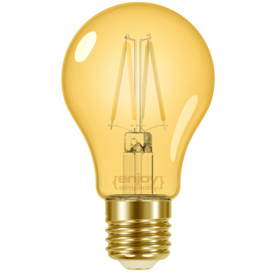 Λαμπτήρας Led Filament Amber Dimmable Α60 E27 7,5w 2000K 600lm Ø64xH145mm Enjoy EL825902