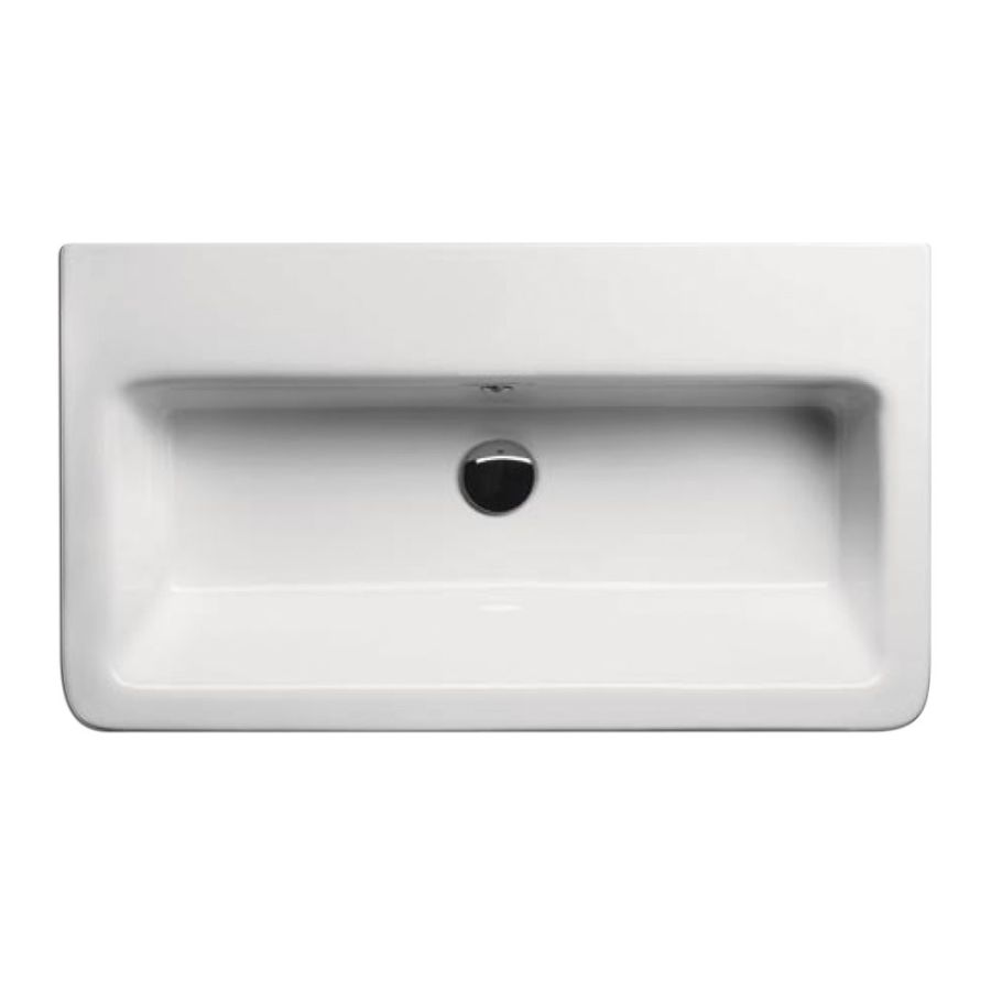 Νιπτήρας Κρεμαστός ή Ένθετος 80x45cm Bianco Ceramica City MCITY36-300 