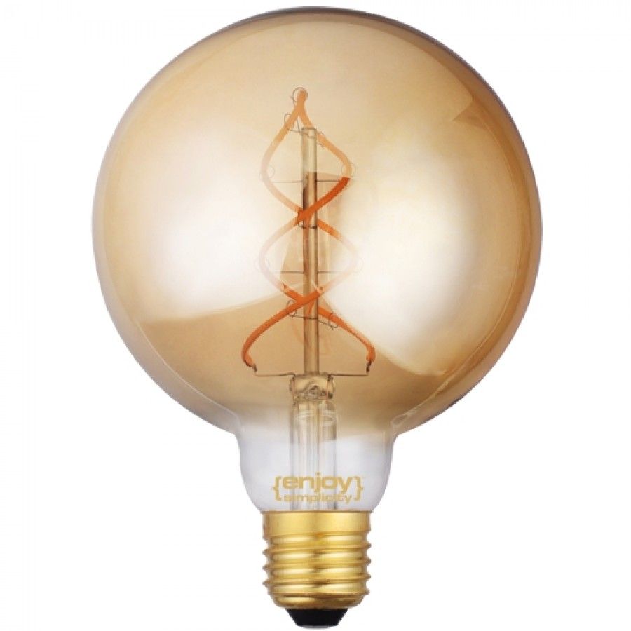 Λαμπτήρας Led Filament Amber Dimmable G125 E27  5w 2000K 250lm Ø125xH170mm Enjoy EL822106