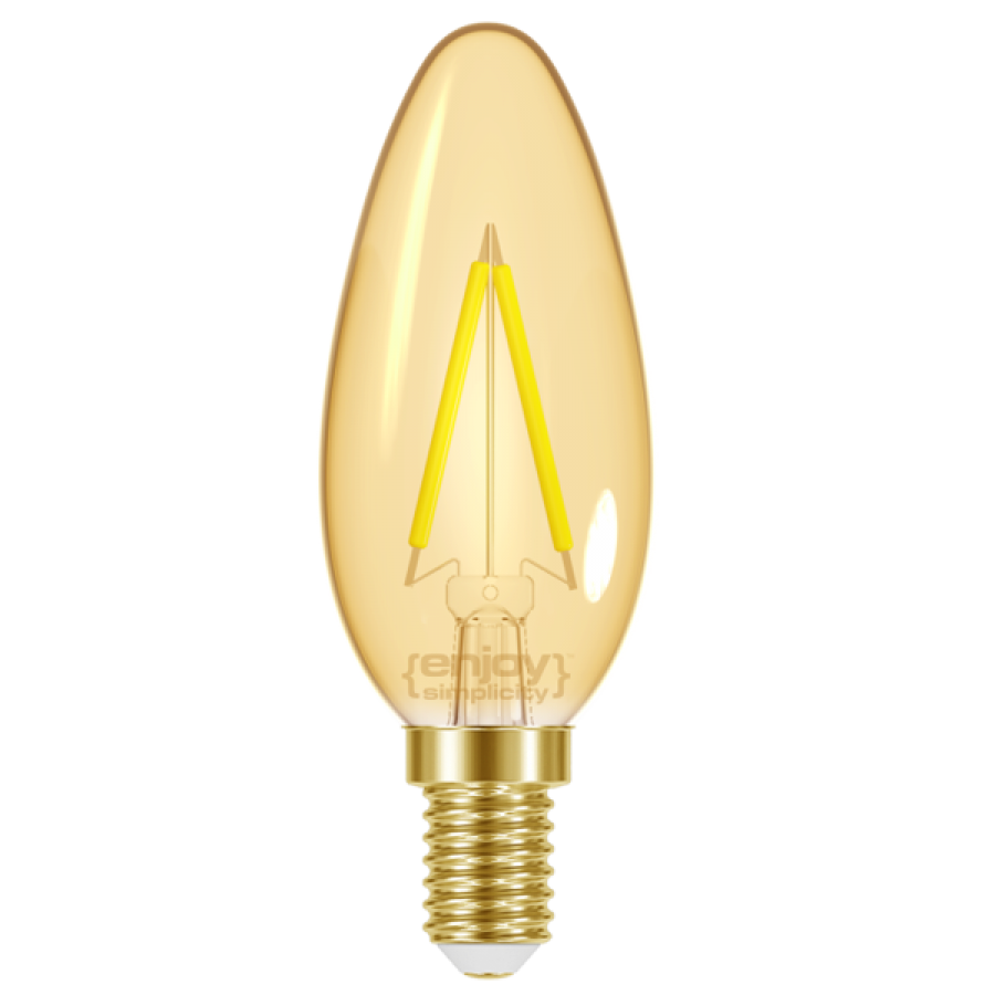 Λαμπτήρας Led Filament Amber B35 2,3watt E14 2000K 180lm Enjoy EL825603