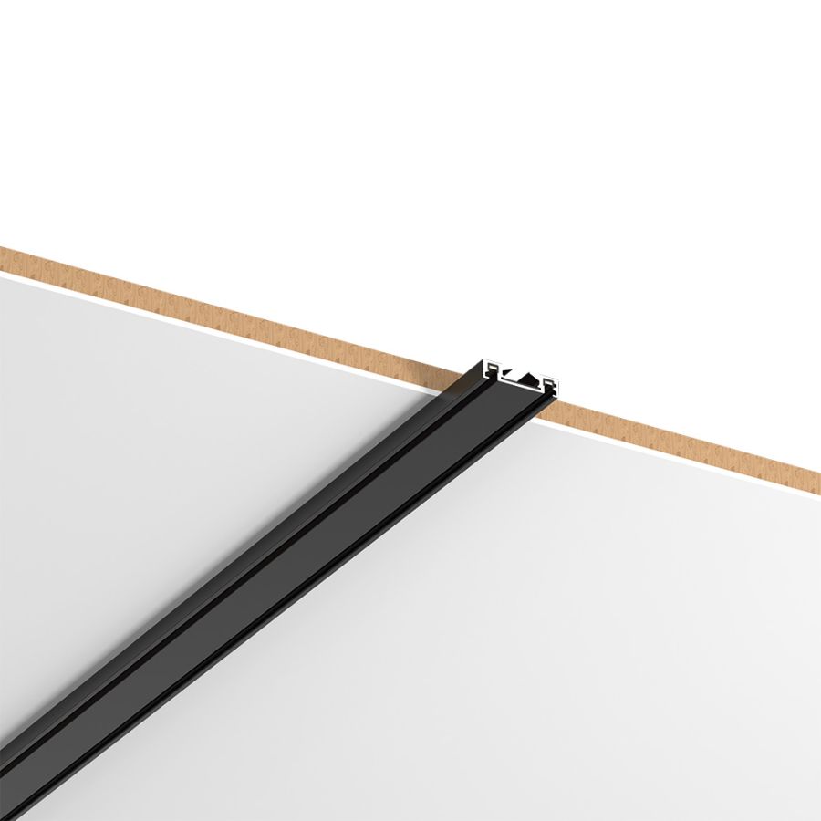 InLight Ultra-Thin μαγνητική ράγα σε μαύρη απόχρωση D:1m TR007-BL