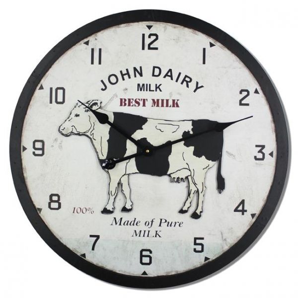 Ρολόι Επιτοίχιο 60cm MDF John Dairy  Etoile NN-535