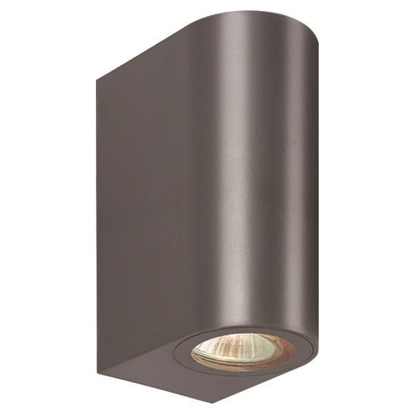 Απλίκα Επίτοιχη IP54  Up-Down  L9,5xW7xH15cm 2xGU10 220-240V 50/60Hz Dark Grey Plastic+ABS Eurolamp 145-82067