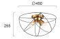 Φωτιστικό Πλαφόν Οροφής Ø45*25,5cm 4*E14 Μέταλλο  Μαύρο με Χρυσό Viokef Atom 4251900