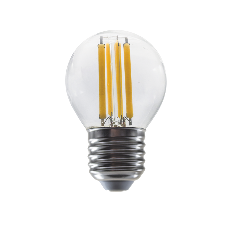 LED FILAMENT E27 G45 6W 6500K 230V AC 780LM RA80 ACA ALIN6CW