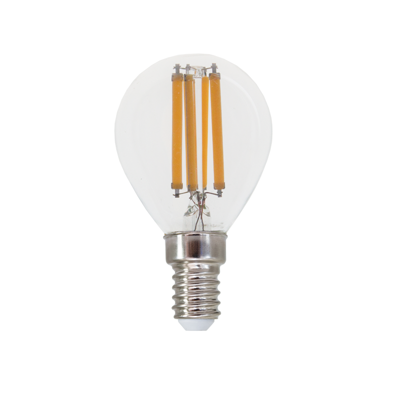 LED FILAMENT E14 G45 6W 2700K 230V AC 760LM RA80 ACA BOVA6WW