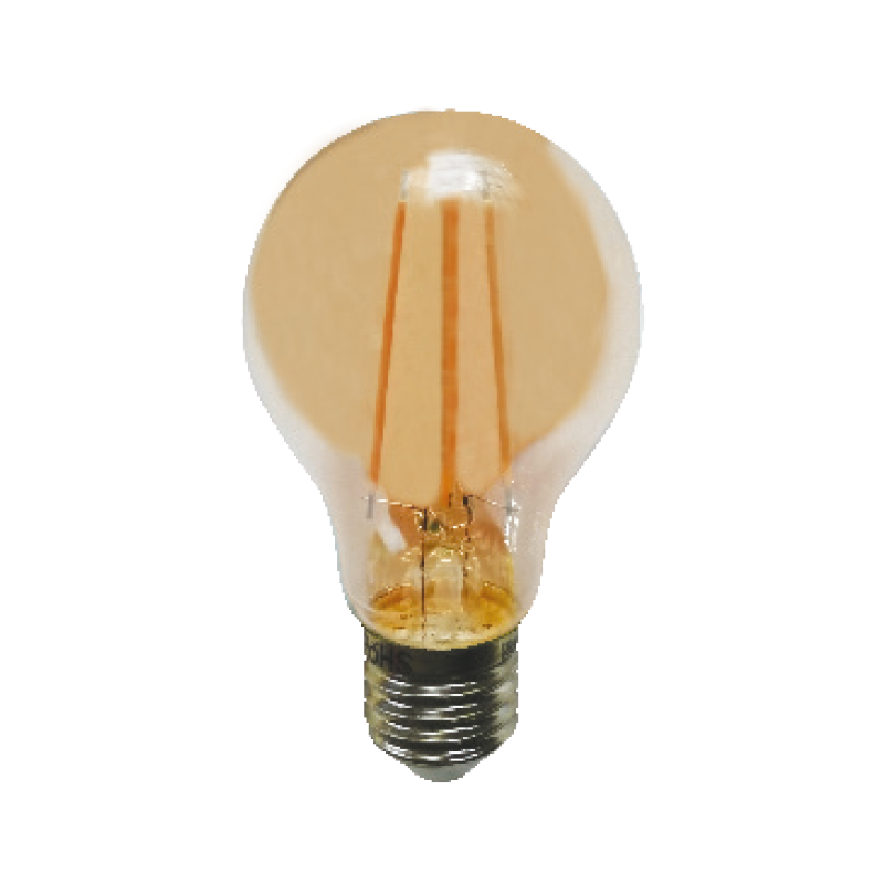 LED FILAMENT E27 STEP-DIM A60 AMBER 8W 2700K 230V AC 940LM RA80 ACA ELIOR8WWAMSD