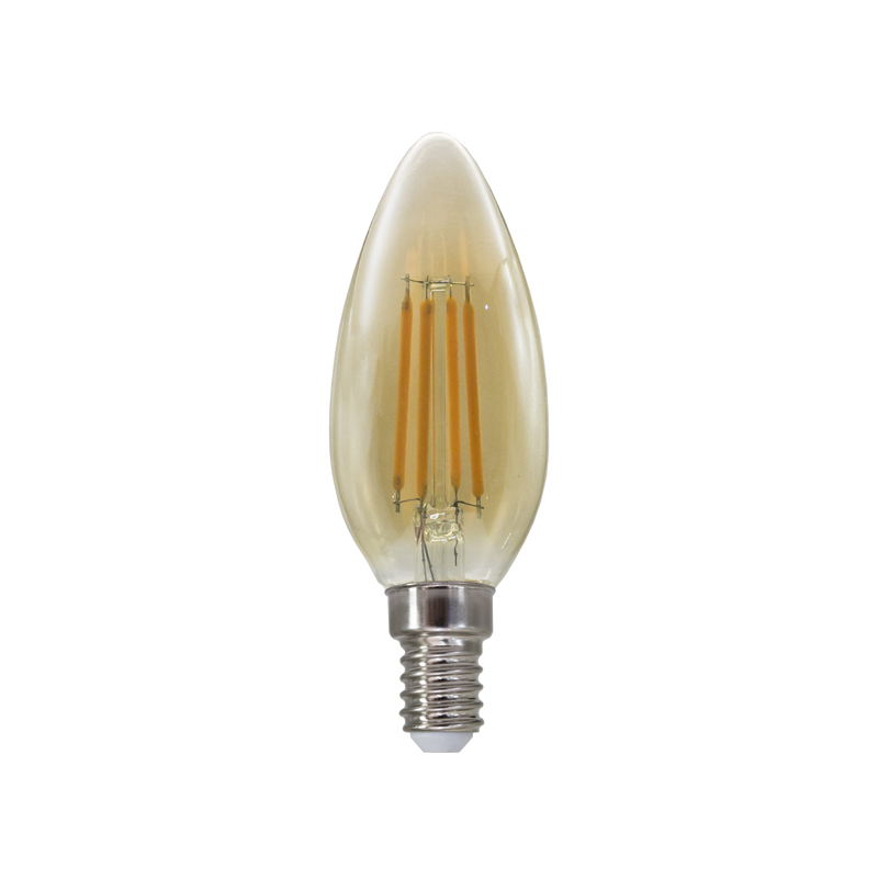 LED FILAMENT E14 DIM C35 AMBER 5W 2700K 230V AC 620LM RA80 ACA FLAM5WWDIMAM