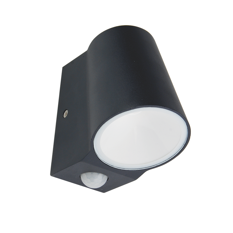 LED COB WALL SENSOR LUMINAIRE 6W 400LM 100° 230V AC 3.000K DARK GREY CRI80 IP54 30.000HRS ACA LG0509GPIR