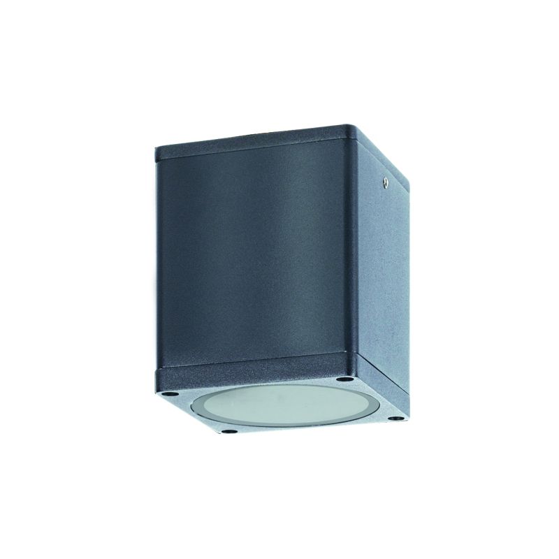 GU10  SQUARE CEILING LUMINAIRE 230V AC DARK GREY IP65 GU10 MAX.35W ACA LG2401GU10G