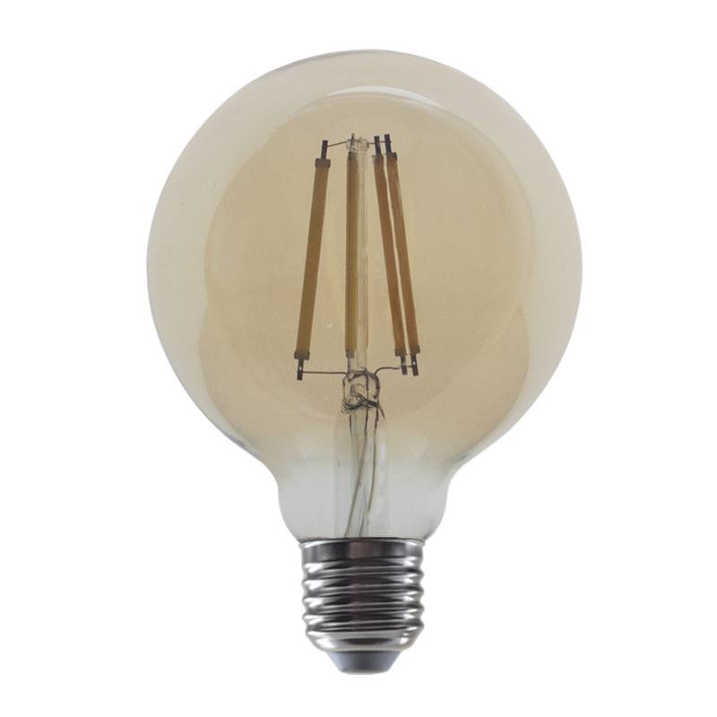 LED FILAMENT E27 STEP-DIM G95 AMBER 10W 2700K 230V AC 1260LM RA80 ACA PALA9510WWAMSD