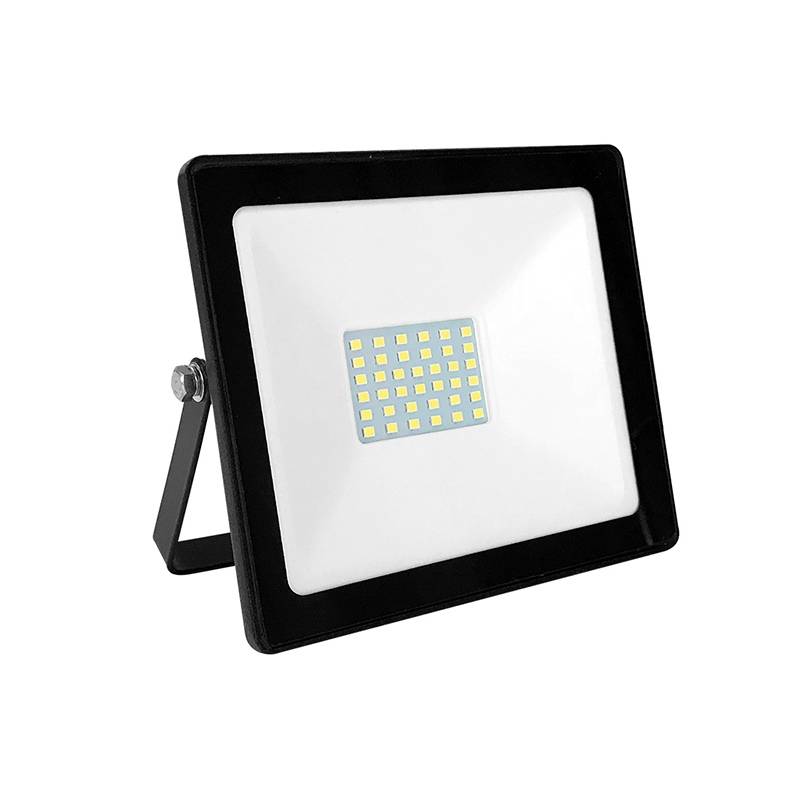 BLACK LED SMD FLOOD LUMINAIRE IP66 30W 3000K 2400Lm 230V RA80 ACA Q3030