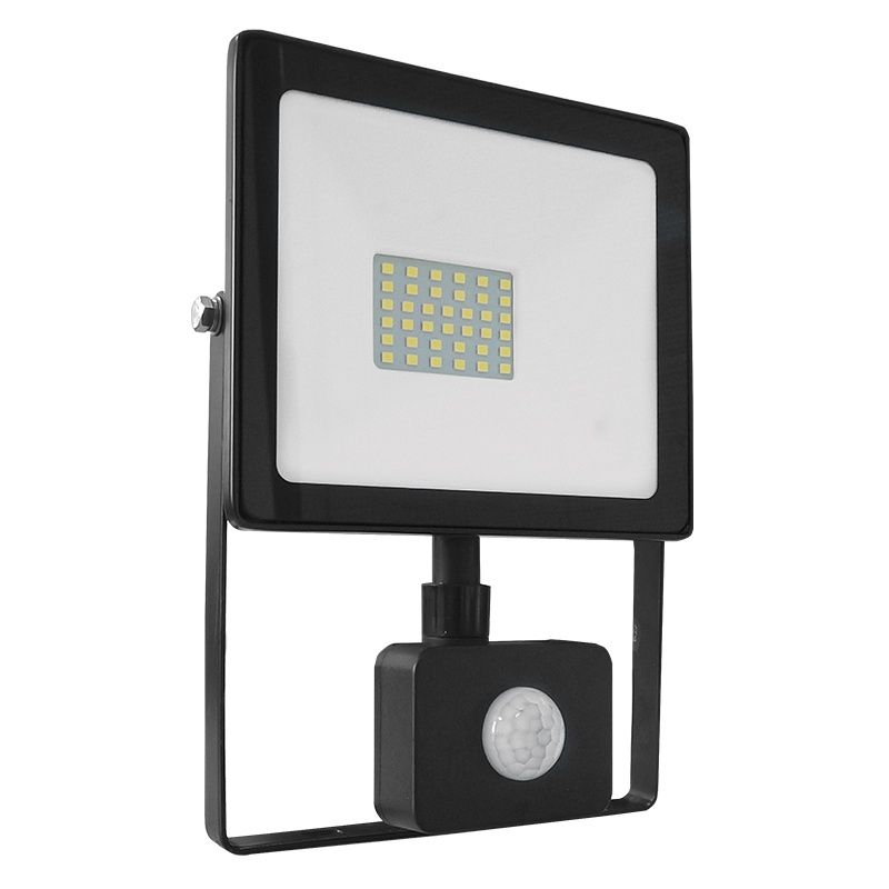 BLACK SENSOR LED SMD FLOOD LUMINAIRE IP66 30W 3000K 2400Lm 230V RA80 ACA Q3030S