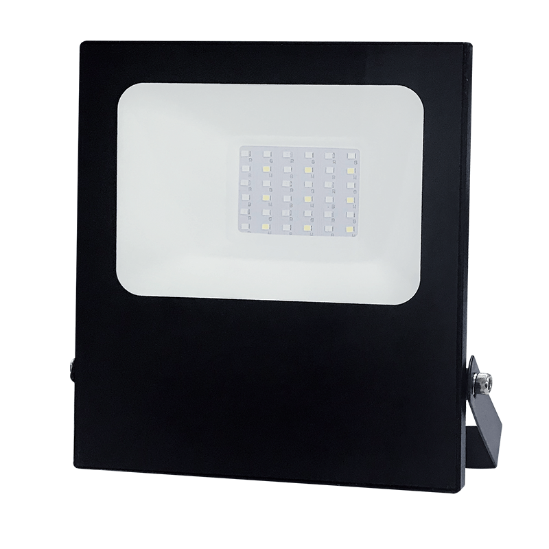 BLACK LED SMD FLOOD LUMINAIRE IP66 30W RGBW 230V ACA Q30RGBW