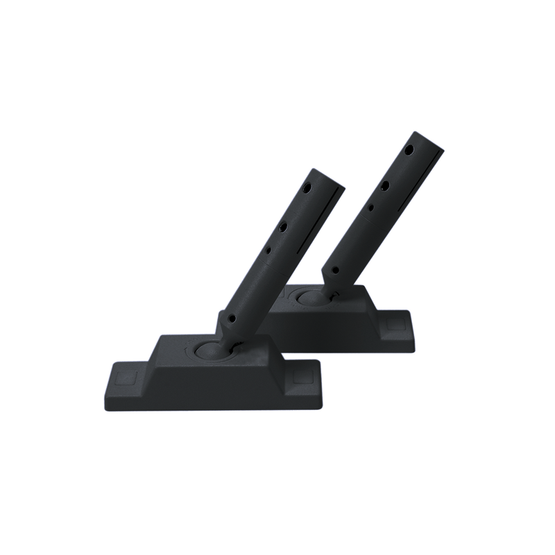 ROOFPATH SET OF 2PCS BLACK BASE HOLDER WITH 45° ADJUSTABLE ROD ACA ROPAB