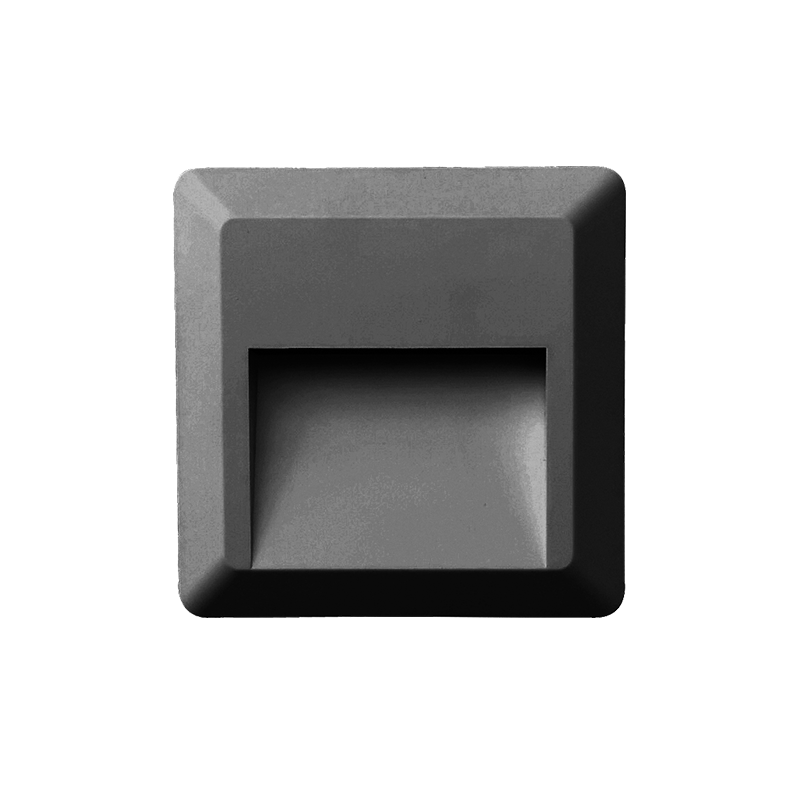 LED WALL SQUARE LUMINAIRE DARK GREY 230V AC IP65 2W 3000K 100LM RA80 ACA SLIM52NDG