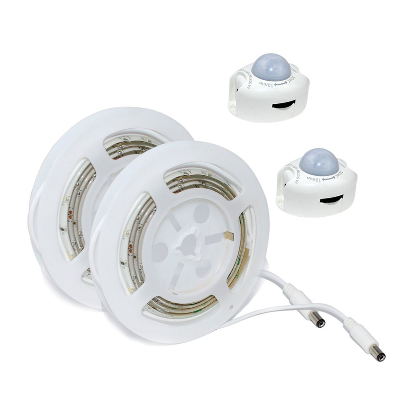 LED SMD BED STRIP KIT 2X1.2M IP65 4000K WITH 2 SENSORS & 12V DC PLUG DRIVER ACA SLIPO2