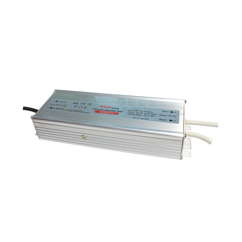 METAL CV LED DRIVER 150W 230V AC-12V DC 12.5A IP67 WITH CABLES ACA W150CV12