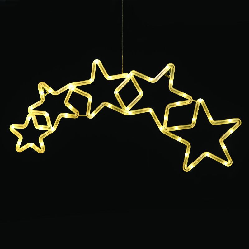 "PLASTIC 5 STARS" 47 LED ΛΑΜΠΑΚΙΑ WW ΜΠΑΤ. (3ΧΑΑ)/USB, IP20, 54*0.5*25 ACA X04471332