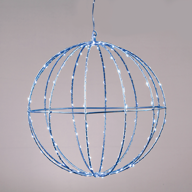 "D30CM SILVER BALL" 144 ΜΙΝΙ LED ΛΑΜ, ΜΠΛΕ, ΑΣΗΜΙ ΚΑΛΩΔ. ΧΑΛΚΟΥ,ΑΝΤΑΠΤ.(4.5VDC),IP44, 3M ΔΙΑΦ ΚΑΛ ACA X0614464226