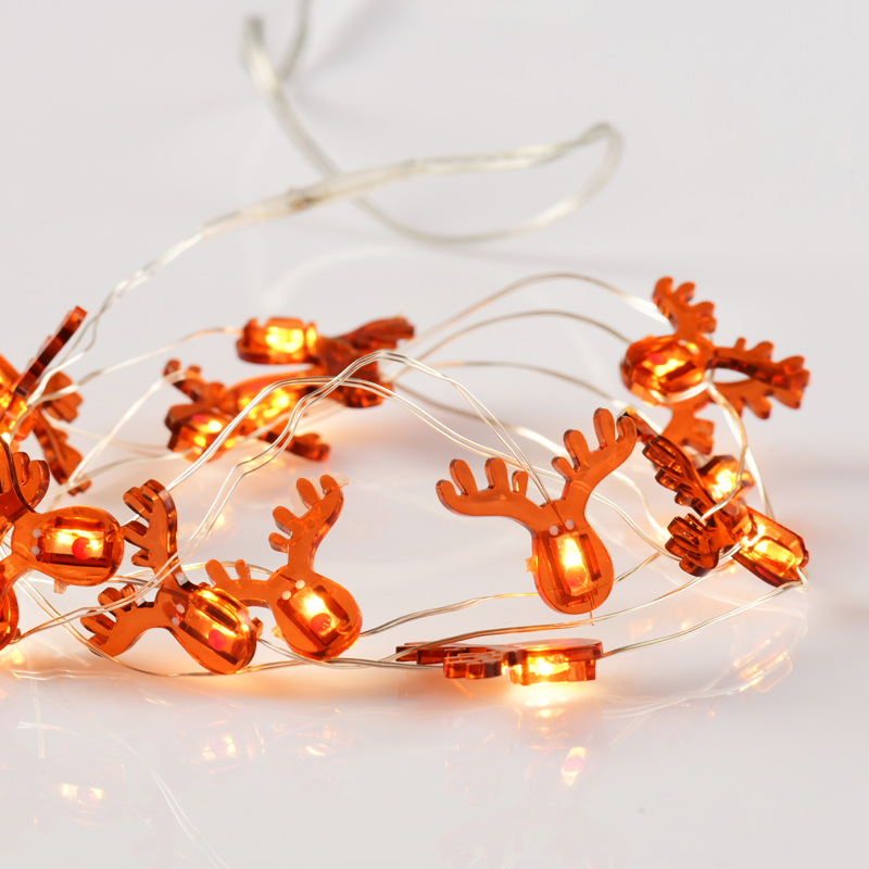 "REINDEER" 15 MINI LED ΛΑΜΠΑΚ. ΣΕΙΡΑ, WW, ΑΣΗΜΙ ΚΑΛΩΔ. ΧΑΛΚΟΥ, MΠΑΤ. (2ΑΑ),IP20, 140+30CM ΔΙΑΦ ΚΑΛ ACA X07151104