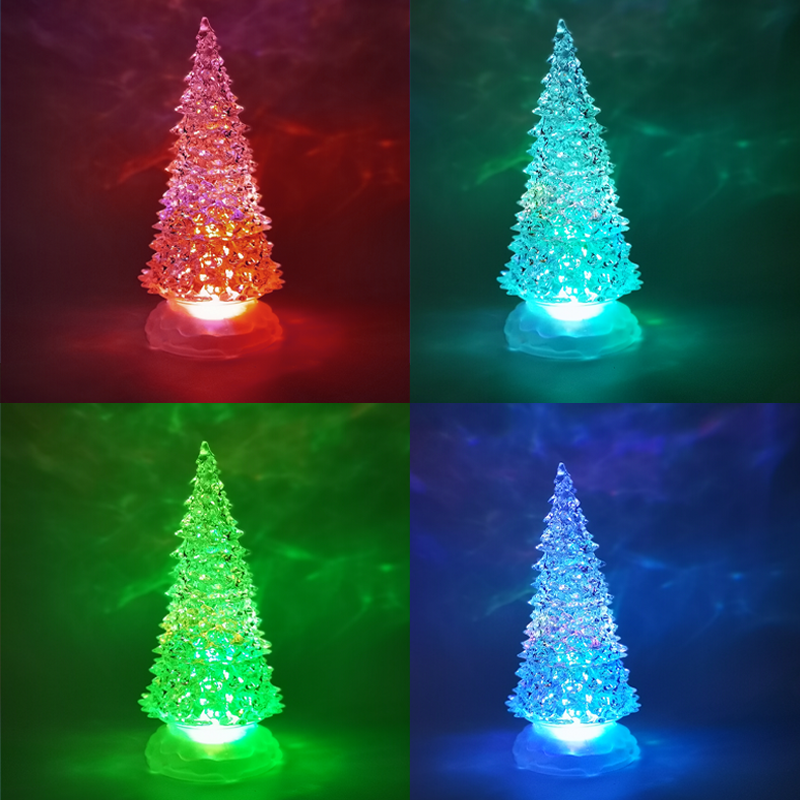 "CRYSTAL PLASTIC TREE" 1 RGB LED ΜΠΑΤ (3xAAA) ΠΡΟΓΡΑΜ(ΕΝΑΛΛΑΓΗ ΧΡΩΜ) IP20 Φ10x25cm ACA X1313109