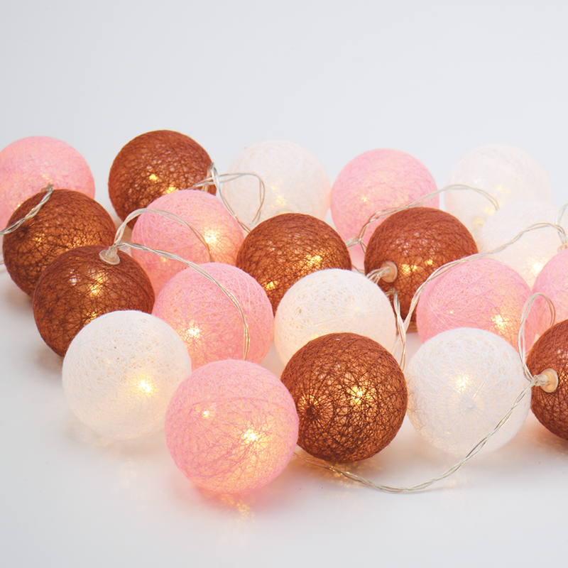 “WOVEN BALL FAIRY LIGHTS” POZ & ΑΣΠΡΗ ΜΠΑΛΑ 20 LED ΛΑΜΠΑΚ ΣΕΙΡΑ ΜΠΑΤΑΡ(2xΑΑ) ΘΕΡΜΟ ΛΕΥΚΟ IP20 ACA XQ20WW2A