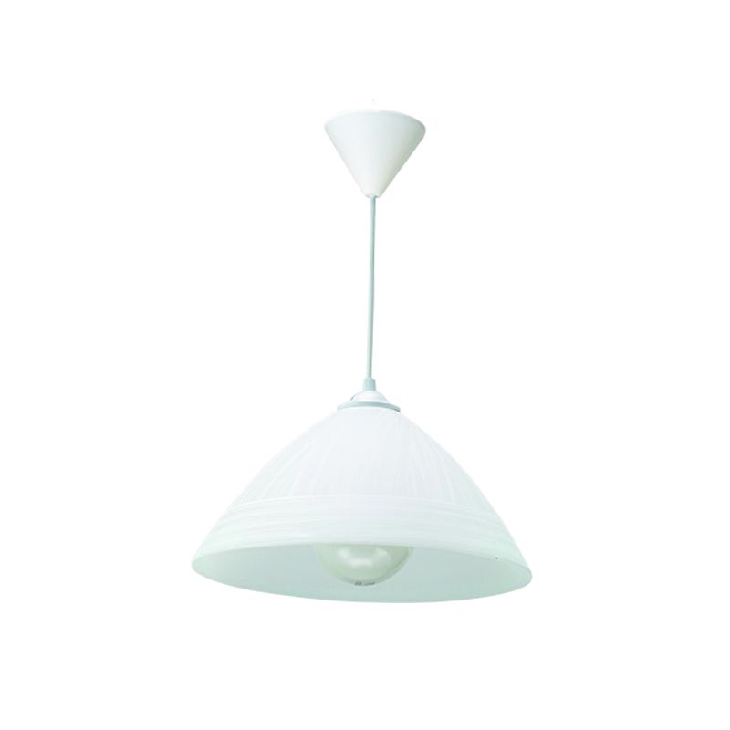 InLight Κρεμαστό φωτιστικό από λευκό γυαλί 1XE27 D:30cm 4409-Β-Λευκό