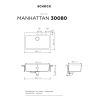 Νεροχύτης  Ένθετος 79*50 εκ.Γρανίτης Nero Schock Cristalite Manhattan 30080-1401