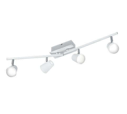 Σποτ Τετράφωτο Λευκό Ματ 81xH20cm LED 4x6,5w 3000K 4x650lm Trio Lighting Narcos 873110431