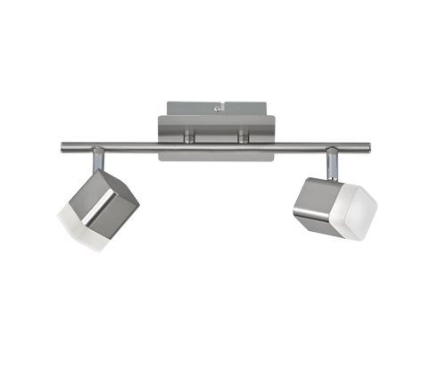 Σποτ Ράγα Δίφωτη 34cm Nickel Matt LED 2x3,5w 3000K 2x400lm Trio Lighting Roubaix Trio Lighting R82152107