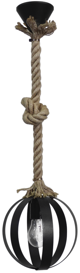 Φωτιστικό μεταλλικό LAMA-18 1/L ROPE UT-BL Heronia 31-1006