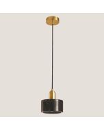 Φωτιστικό Κρεμαστό Ø15xH168cm 1xE27 220V 50/60Hz Gold & Marble Black Eurolamp Arte Illumina 144-46005