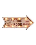 Πινακίδα MDF με Φως  28x60x5cm Good Food Etoile NN-796A