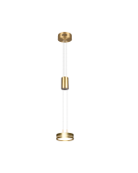 Κρεμαστό Φωτιστικό Αλουμίνιο Brass Mat 14xH150cm 9w 1050lm 3000K Switch Dimmer Trio Lighting Franklin 326510108