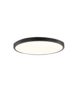 Πλαφονιέρα Οροφής Μαύρη 40xH5cm LED 32w 2240lm Εναλλαγή Θερμοκρασίας Led 3CCT by switch  InLight 42035-C-Black  