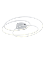 Gale Μοντέρνα Μεταλλική Πλαφονιέρα Οροφής με Ενσωματωμένο LED σε Λευκό χρώμα 80cm Trio Lighting 673918031