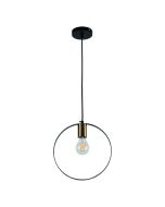 KQ 9016-1P HOOP PENDANT BLACK & BRUSHED BRASS HOMELIGHTING 77-8174